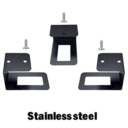 Pmsanzay Laptop Holder Under Desk Laptop Organizer Rack W/Screws, for Laptops, Keyboard, Routers, Modems, Cable Box, Network Switch & More, Devices up to 1.8 inches Thick, Black, Stainless Steel
