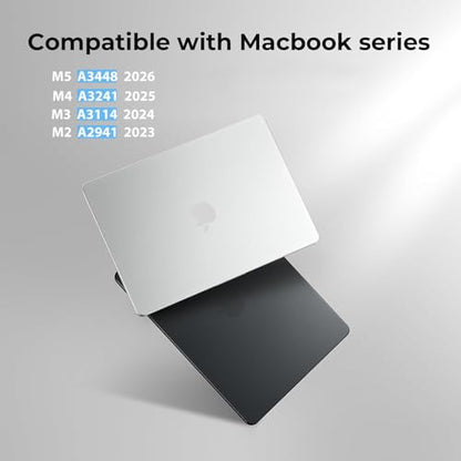 BlueSwan Flexible Case for MacBook Air 15 inch, M5 M4 M3 M2 2026-2023 | Anti-Scratch Protective Laptop Cover with Grippy Matte Texture, Seamless Fit and Lightweiht, Frosted White - color: Frosted White, size: Air 15-inch (2026-2023)