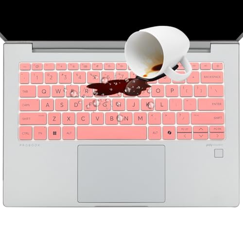 Keyboard Cover for HP ProBook 440 G11 14 & HP ProBook 445 G11 14-inch Laptop Accessories Keyboard Protective Cover Skin (NOT Fit HP ProBook 440 445 G10/G9/G8/G7/G6/G5)-Pink - color: Pink