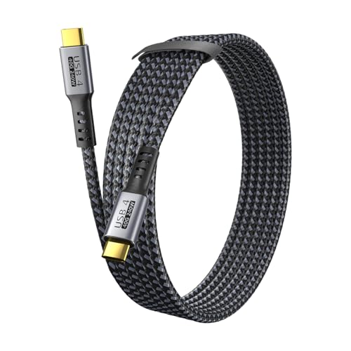USB 4 Data Cable 40Gbps 8K/4K HD Display @60Hz 240W USB-C to USB C Charge Cable Type-c Compatible with Thunderbolt 4/3 USB3.2/3.1 for MacBook Pro iPhone16 and 140W/100W/60W Hub Docking Station 3.3ft