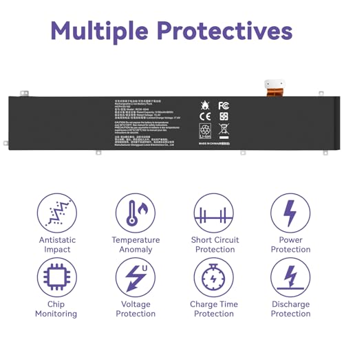 RC30-0248 Battery Replacement for Razer Blade Advanced 15 2018 2019 2020 2021 RTX 2060 2070 2080 RZ09-02385 RZ09-02386 RZ09-02386E92 RZ09-02486 RZ09-02886 RZ09-02887 RZ09-0301 RZ09-03135 4ICP4/55/162 - size: RC30-0248 15.71 4.84 1.18in