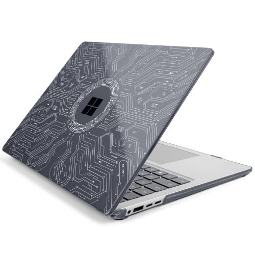 Batianda Case for Microsoft Surface Laptop 15 inch, Noir Circuit | Fits Surface Laptop for Business 8th Edition 2026 & Surface Laptop 7 2024, 4-in-1 Accessories Bundle, Slim Durable Hard Shell - color: Noir Circuit