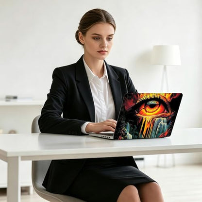 Universal Laptop Skin Decal, 3-Piece Vinyl Protector for 12 13 14 15.6" Notebook, Waterproof Anti-Scratch, Easy Trim & Bubble-Free Finish, Eye with a Waterfall - color: Eye with a Waterfall