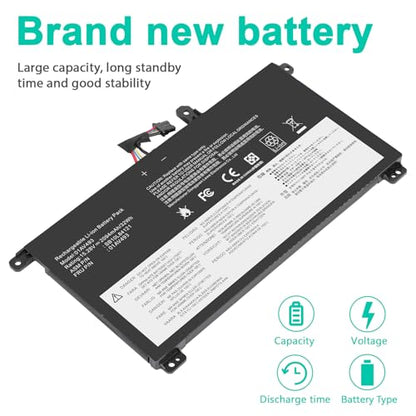 Futurebatt 00UR891 01AV493 SB10L84122 Laptop Battery Replacement for Lenovo ThinkPad T570 T580 P51S P52S Series 00UR890 00UR892 SB10L84121 SB10L84122 SB10L84123 - size: 01AV493 8.78 4.88 1.06in