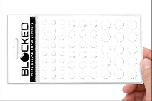 The Original Vinyl Webcam Cover Stickers | Restickable & Stackable Privacy Covers | for All Camera-endable Devices | 3-Sizes | 57 White (Ultra Glossy) - color: White | Ultra-Glossy