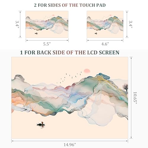 Laptop Notebook Skin Sticker Cover Decal, 12 13 13.3 14 15 15.4 15.6 inch Laptop Vinyl Skin Sticker Cover Art Protector Decal Universal, Ink Mountain - color: Ink Mountain