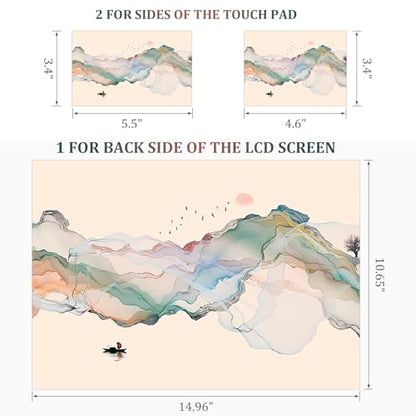 Laptop Notebook Skin Sticker Cover Decal, 12 13 13.3 14 15 15.4 15.6 inch Laptop Vinyl Skin Sticker Cover Art Protector Decal Universal, Ink Mountain - color: Ink Mountain