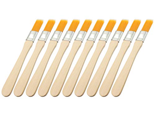 LBY 10pcs Household Cleaning Dusting Brush,135mm(5.31'') Paint Brush Small Size Keyboard Brush Computer Notebook Dusting Brush, Yellow Natural Bristles, Wooden Handle - size: 135mm(5.31'')Dusting Brush