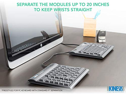 Kinesis Freestyle2 Ergonomic Keyboard for PC (20" Extended Separation) - color: 20 Inch Separation