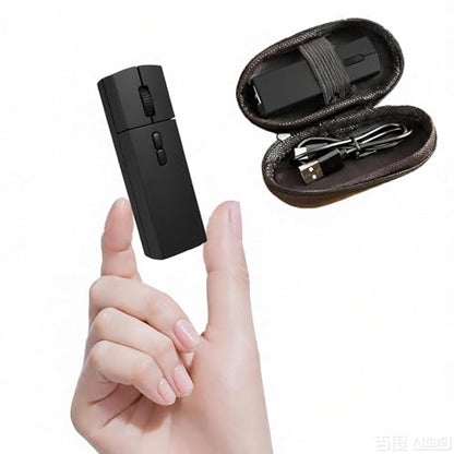 Wireless Mini Finger Mouse, Silent Tri-Mode Bluetooth 5.1/4.0 & 2.4GHz Ergonomic Portable PC Mouse with Case,Rechargeable Travel Ultra Lightweight Small Handheld Mice for Desktop Laptops PC Computer