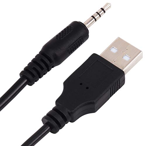 USB to 2.5mm Charger Cord, [2 Pack] 0.2m 2.5mm Male Jack Plug to USB 2.0 Male Data Extender Aux Audio Charging Cable Adapter (USB to 2.5mm) - color: USB to 2.5mm