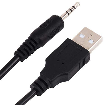 USB to 2.5mm Charger Cord, [2 Pack] 0.2m 2.5mm Male Jack Plug to USB 2.0 Male Data Extender Aux Audio Charging Cable Adapter (USB to 2.5mm) - color: USB to 2.5mm
