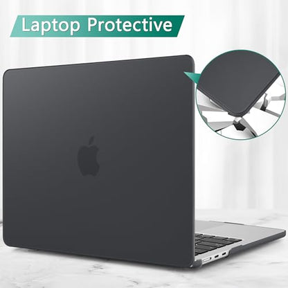 May Chen Case for MacBook Air 13/13.6-inch (M5/M4/M3/M2, 2022-2026 Models A3449 A3240 A3113 A2681), Lightweight | Closes Seamlessly | Ideal for Work Hard Shell Case, Matte Black - color: Matte Black