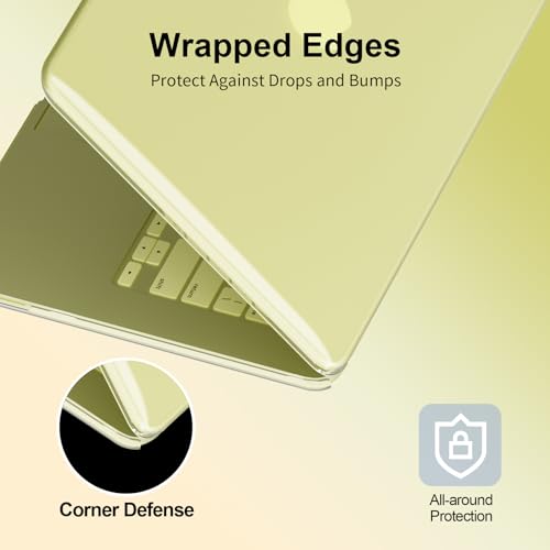Case for MacBook Neo 13 Inch, Crystal Citrus, Invisible Clasp Gap | Ultra Slim, Anti-Scratch, Plastic Hard Shell,Keyboard Skin, A18 Chip, Model A3404 - color: Crystal Citrus