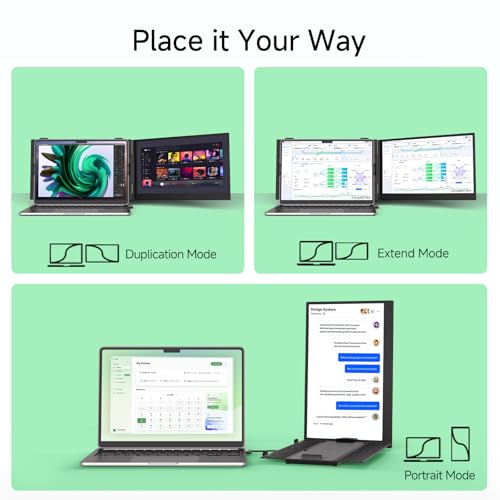 Laptop Screen Extender - 14” Ultra Thin and Light Travel Monitor for Laptop FHD 1080P Portable Second Monitor IPS Screen Display Plug & Play for Mac Windows Android iOS - size: 14.1"