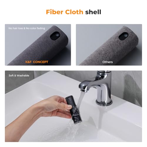 K&F CONCEPT 2-in-1 Screen Cleaning Tool, Includes 20ml Liquid, Grey & Pink | Powerful Cleaning,Wide-Angle Atomizing Nozzle, Fiber Cloth Shell,One Spray and One Wipe,Easy Clean,MM04