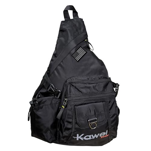 Large Sling Bag Laptop Backpack Cross Body Messenger Bag Shoulder Travel Rucksack (D- Black) - color: D- Black