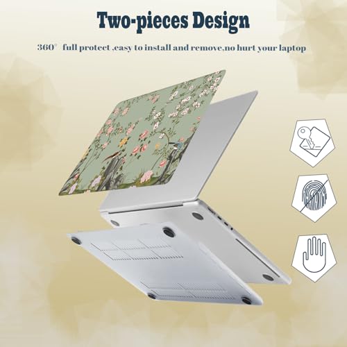 Laptop Shell for MacBook Air 11 inch Case 2015 2014 2013 2012 2011 2010 Release Model A1465 A1370,Air 11.6" Snap on Protective Laptop Hard Case & Keyboard Cover,Flowers & Birds - color: Flowers & Birds, size: Air 11" 2010-2015(A1370/A1465)