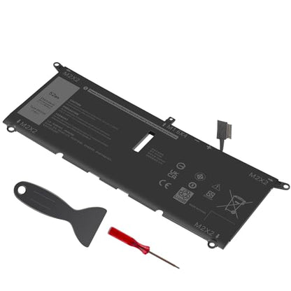 TREE.NB DXGH8 Battery for Dell XPS 13 9370 9380 2019 Inspiron 13 7390 7391 2-in-1 5390 5391 Latitude 3301 E3301 Vostro 5390 5391 Series 0H754V H754V G8VCF P82G HK6N5 7.6V/52Wh - size: DXGH8