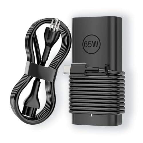 65W 45W USB C Laptop Charger Fit for Dell Latitude XPS Chromebook Inspiron | Reinforced Power AC Adapter, Universal Type C Cord, Overheat Protection, Fast Charging, For Latitude 5000 7000 2 in 1 USB-C
