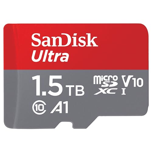 SANDISK 1.5TB Ultra microSDXC UHS-I Memory Card with Adapter - Up to 150MB/s, C10, U1, Full HD, A1, MicroSD Card - SDSQUAC-1T50-GN6MA - size: 1.5TB, style: Old Version