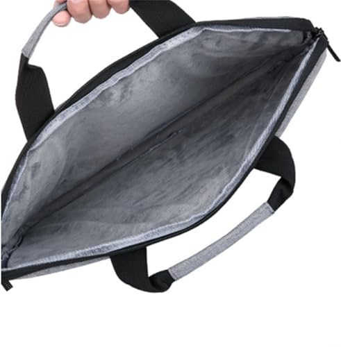 Laptop Bag Water-resistant Laptop Sleeve Case with Shoulder Straps & Handle, Computer Slim Briefcase - color: Grey, size: 14
