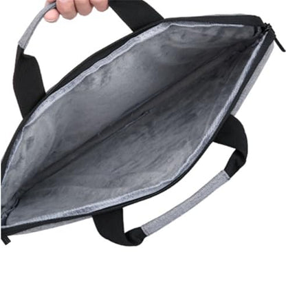 Laptop Bag Water-resistant Laptop Sleeve Case with Shoulder Straps & Handle, Computer Slim Briefcase - color: Grey, size: 14