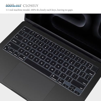 Keyboard Cover for 2026-2021 MacBook Pro 14 inch M5 M4 M3 M2 M1 Pro/Max Chip A3426 A3427 A3434 A3112 A3401 A3185 A2918 A2992 A2779 A2442, MacBook Pro 16 inch A3428 A3429 A3403 A3186 A2991 A2780 Skin - color: Black-English, size: MacBook Pro 14" 16" 2021+