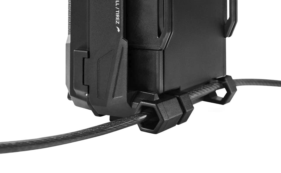 Vosker 2 Keys Cable Lock for Security Cameras | 6 Feet Long Flexible Braided Steel | Universal Locking Cable and Flexible Lock Cable (Protection Box Support)
