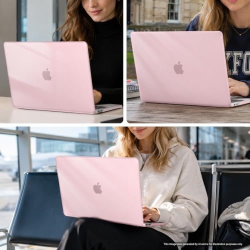 MOSISO Compatible with MacBook Pro 13 inch Case M2 M1, Rose Pink | Plastic Hard Shell Case Cover 2026-2016A2338 A2251 A2289 A2159 A1989 A1708 A1706 with/without Touch Bar - color: Rose Pink