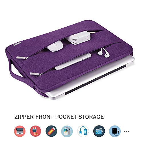Voova Laptop Sleeve Carrying Case 13 13.6 Inch Compatible with MacBook Air 13 M1/M2/M3/M4, MacBook Pro 13/14, IPad Pro 13, Waterproof Slim Computer Cover Bag, Purple - color: Purple, size: 12.6-13.6 Inch