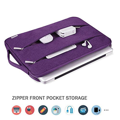 Voova Laptop Sleeve Carrying Case 13 13.6 Inch Compatible with MacBook Air 13 M1/M2/M3/M4, MacBook Pro 13/14, IPad Pro 13, Waterproof Slim Computer Cover Bag, Purple - color: Purple, size: 12.6-13.6 Inch