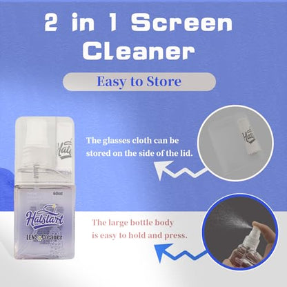 2 Pcs Car Screen Cleaner, Blue | Electronic Touch Screens Cleaning Kit, For LCD Display TV Laptop Computer Tablet PC Flat Screens - color: Blue