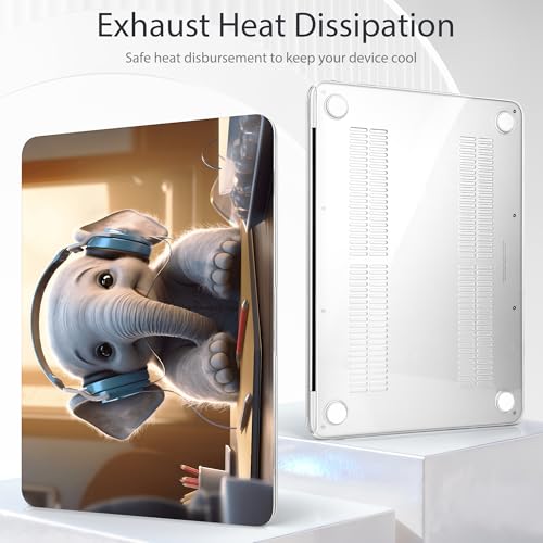 Tuiklol for 2026 MacBook Neo 13 Inch A18 Pro Chip Case, (Model A3404) Anti-Scratch Anti-Drop Slim Hard PC Shell Case with Shockproof Protective MacBook Neo Laptop Cover, Elephant - color: Elephant