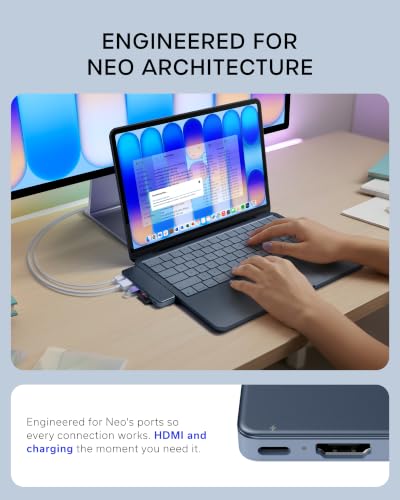 Satechi USB-C Snap Hub for MacBook Neo, 6-in-2 Flush Dual-Connector Hub with 4K/60Hz HDMI, 45W Pass-Through Charging, SD & microSD Card Readers, USB-A & USB-C 5Gbps Data, Indigo - color: Indigo