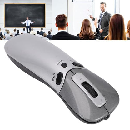Zunate 2.4G Wireless Presentation Clicker with Gyroscope Mouse, Plug and Play PPT Remote Control, Air Mouse Pen for Slides, 15M Range, USB Receiver for Laptop PC