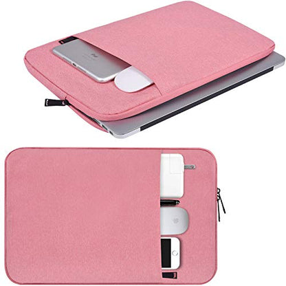 Laptop Case 14 inch, 14 inch Laptop Sleeve Shockproof Protective Notebook Cover Waterproof Carrying Computer Bag with Accessory Pocket for 14 Inch MacBook Air/Pro, HP, Dell, Lenovo, Acer, Asus, Pink