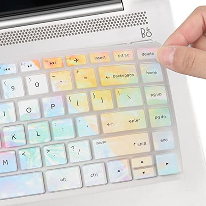 Keyboard Cover for HP Pavilion x360 14 & HP Laptop 14 14-dk 14m-dh 14-dq 14-fq 14-cd/ce/cf 14t-dh200 14-dq0052dx 14-dq2053cl 14-dk0002dx 14m-dh1003dx 14t-dq300 14m-cd0003dx 14-fq0013dx 14-cf0006dx - color: colors