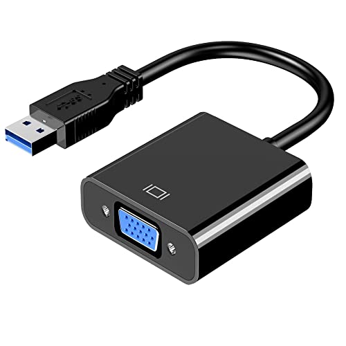 Mindorlen USB to VGA Adapter for Monitor MacBook, VGA to USB 3.0/2.0 Converter 1080P Multi-Display Video Cable for Laptop Desktop PC to Monitors, Projector, TV. (Not Support Chromebook)