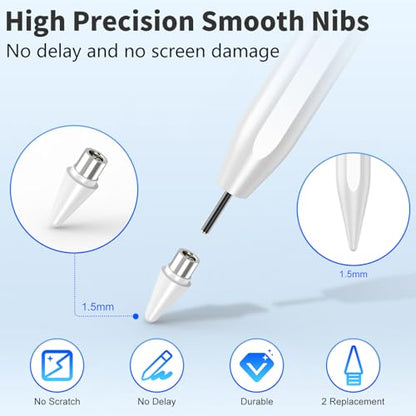 COO Universal Active Stylus Pen for iOS, Android & Samsung Touch Screens | Smart Digital Stylus for Lenovo/Vivo/Mi/HUAWEI Tablets, iPhone/Samsung/Pixel Phones for Drawing, White - color: White