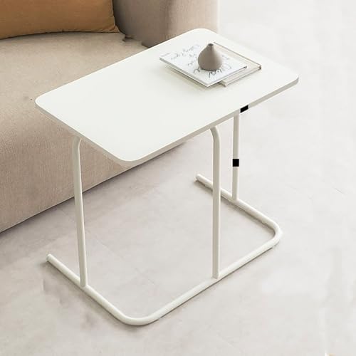 Hospital Bed Tables Particleboard Nightstand, Laptop Bedside Table, C Shaped Side Table, Home Work Sofa Side Table with Silent Feet for Home, Hospitals(60x40x60.5cm) - size: 60x40x60.5cm