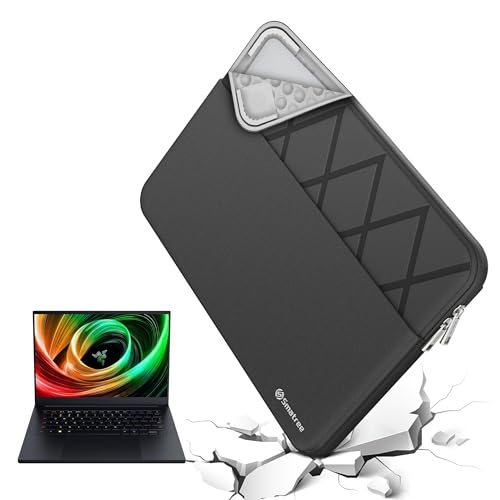 Smatree 17.3 inch Laptop Sleeve for Razer Blade 17 Gaming Laptop, 17 inch Razer Protective Computer Case with Accessory Pocket, YKK Zipper, Patented Super Corner Design (E815) - color: Elite-Black, size: for Razer 17.3 inch Blade 17 (E815)