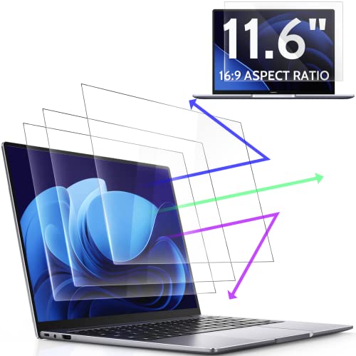 3 Pcs 11.6 Inch Anti Blue Light Screen Protector Compatible With Lenovo Hp Dell Acer Asus Samsung Chromebook etc Laptop-16:9 Aspect, 11" Computer Monitor Glare Filter Uv Blocker Shield Cover Eye Protection Film - size: Laptop 11.6" 16:9 Aspect