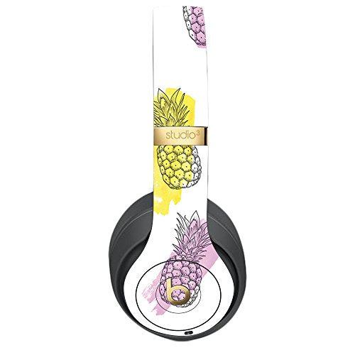 MightySkins Skin Compatible with Beats Studio 3 Wireless - Funky Pineapples | Protective, Durable, and Unique Vinyl Decal wrap Cover | Easy to Apply, Remove, and Change Styles | Made in The USA - color: Funky Pineapples