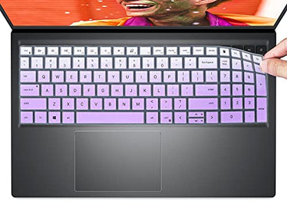 Keyboard Cover for 2026 2025 Dell 15 Laptop DC15250 DC15255 15.6, 2024 2023 15.6 Dell Inspiron 15 3510 3511 3520 3530 3535 5510 5515 5518, Inspiron 16 5640 5645 Skin, Ombre Purple - color: Ombre Purple