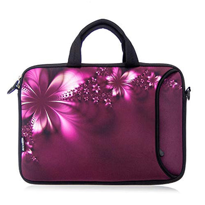 10 inches Messenger Bag Carrying Case Sleeve with Handle Accessory Pocket Fits 7 to 10-Inch Laptops/Notebook/ebooks/Kids tablet/Pad (7-10.2 inch, Flowers) - color: Flowers, size: 7-10.2 inch