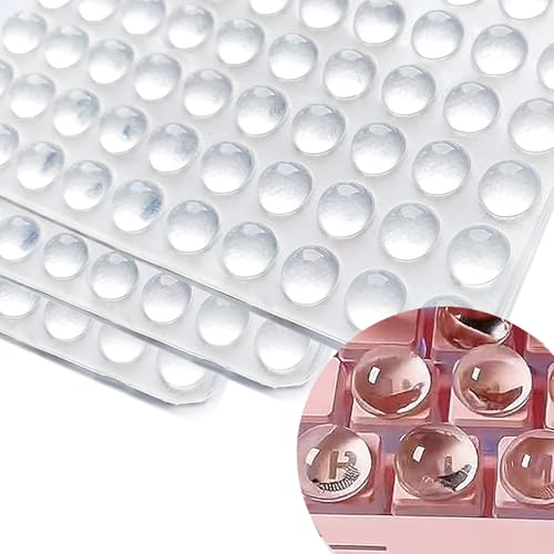 100 Pcs Glass Silicone Nail Art Typing Stickers, Clear Glass Long Nail Keyboard Cover, Reusable Adhesive Protective Nail Stickers for Laptop, PC, Desktop