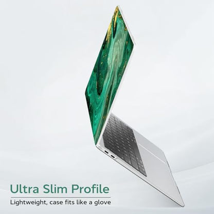B BELK Compatible with MacBook Air 13 inch Case 2021 2020 2019 2018 M1 Chip | A2337 A2179 A1932, Plastic Laptop Hard Shell for MacBook Air 13.3 inch Case & Keyboard Cover & Screen Protector, Green Marble - color: Green Marble