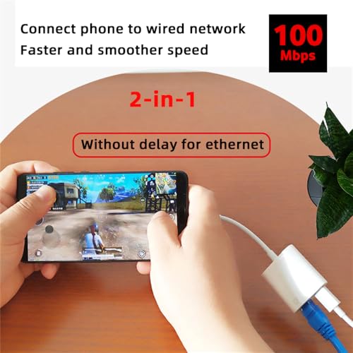 Type C USB-C to 100Mbps Networking RJ45 with PD Power Charge Adapter Compatible with Laptop Tablet Phone - style: USB3.0 Networking+PD