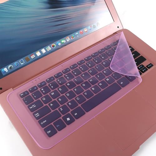 Keyboard Cover Protector Notebook Laptop Accessories Keyboard Skin 15-17 inch Soft Silicone 12-14 inch Waterproof Keyboard Film(Purple)